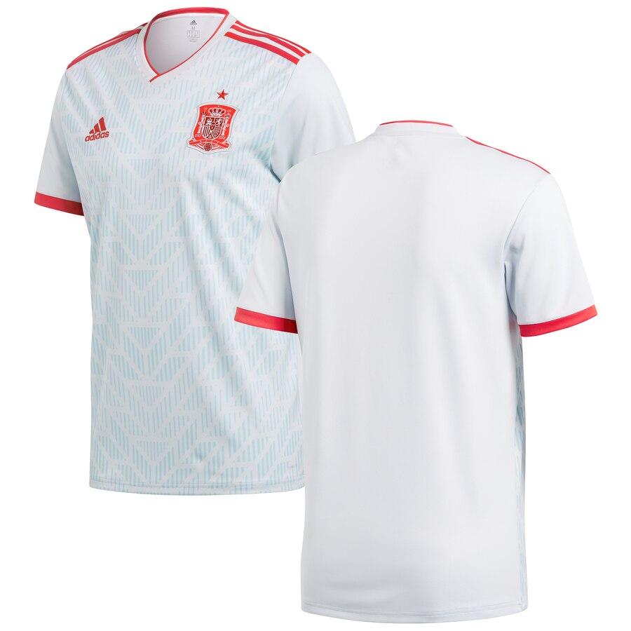 Spain National Team Away Replica Blank Jersey – Light Blue/Red 2019