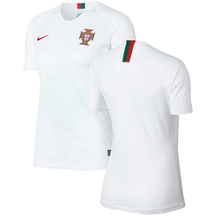 Portugal National Team Women's Away Replica Stadium Blank Jersey – White/Red 2019