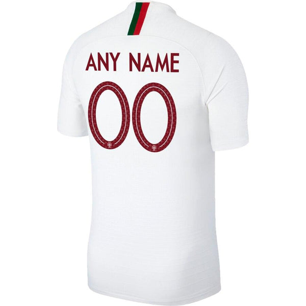 Portugal National Team Away Vapor Match Custom Jersey – White/Red 2019