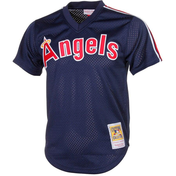 Reggie Jackson California Angels Mitchell &amp; Ness Cooperstown Mesh Batting Practice Jersey - Navy 2019