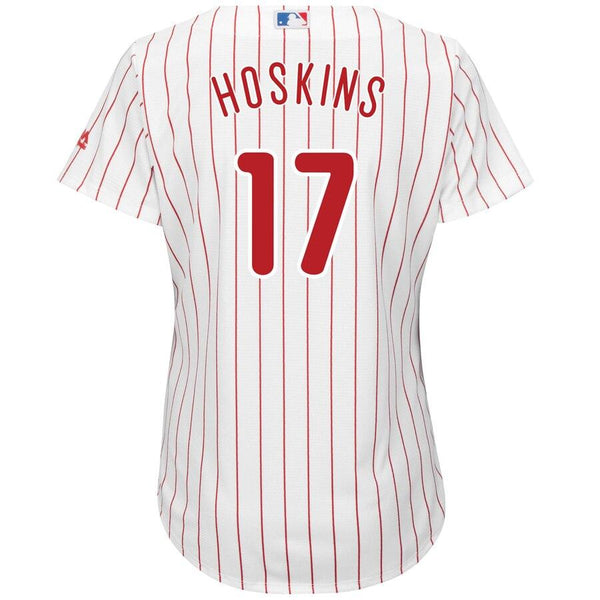 Rhys Hoskins Philadelphia Phillies Majestic Women's Cool Base Replica Player Jersey – White 2019