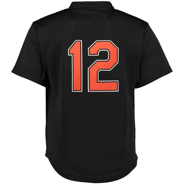 Roberto Alomar Baltimore Orioles Mitchell &amp; Ness Cooperstown Mesh Batting Practice Jersey - Black 2019