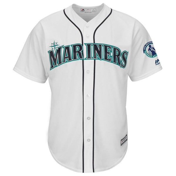 Robinson Cano Seattle Mariners Majestic Griffey Retirement Day Patch Cool Base Player Jersey - White 2019