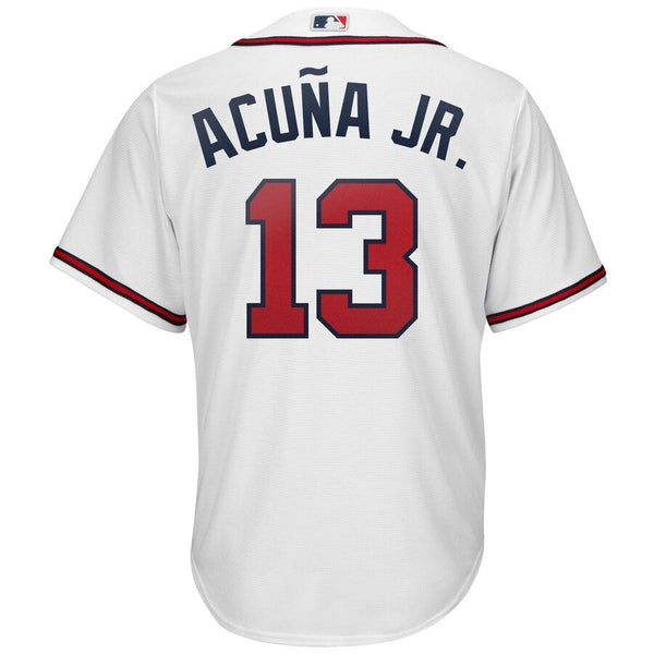 Ronald Acuña Jr. Atlanta Braves Majestic 2019 Home Official Cool Base Player Jersey - White 2019