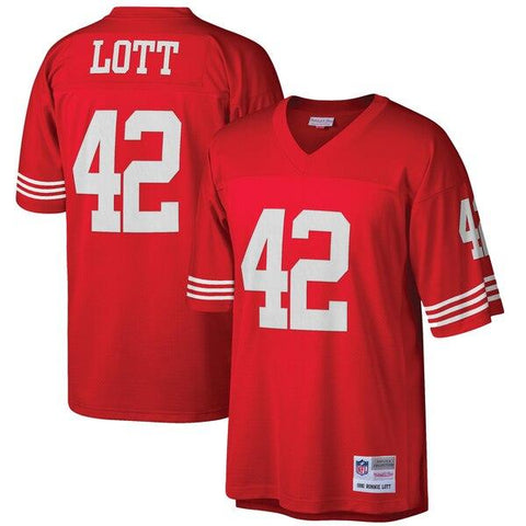 Ronnie Lott San Francisco 49ers Mitchell &amp; Ness Retired Player Vintage Replica Jersey - Scarlet 2019