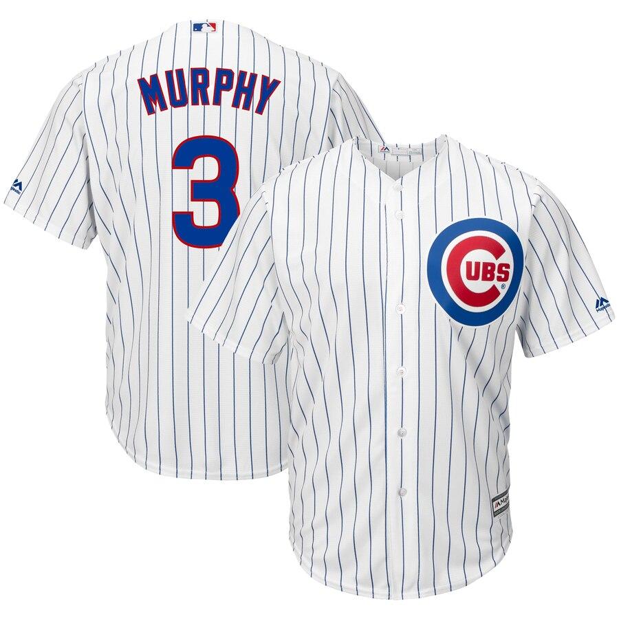 Daniel Murphy Chicago Cubs Majestic Home Official Cool Base Player Jersey - White/Royal 2019