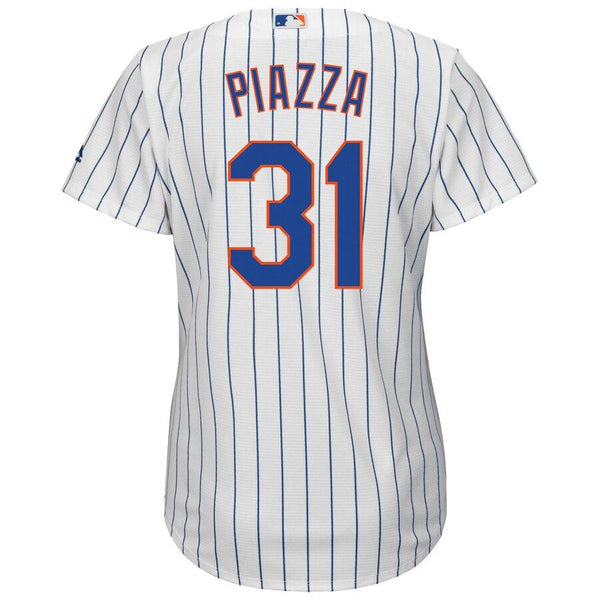 Mike Piazza New York Mets Majestic Women's Home Cool Base Player Jersey - White/Royal 2019