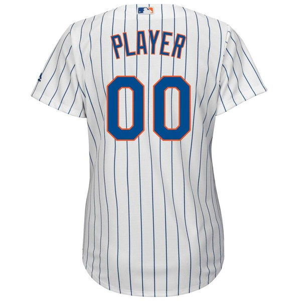 New York Mets Majestic Women's Cool Base Custom Jersey - White/Royal 2019
