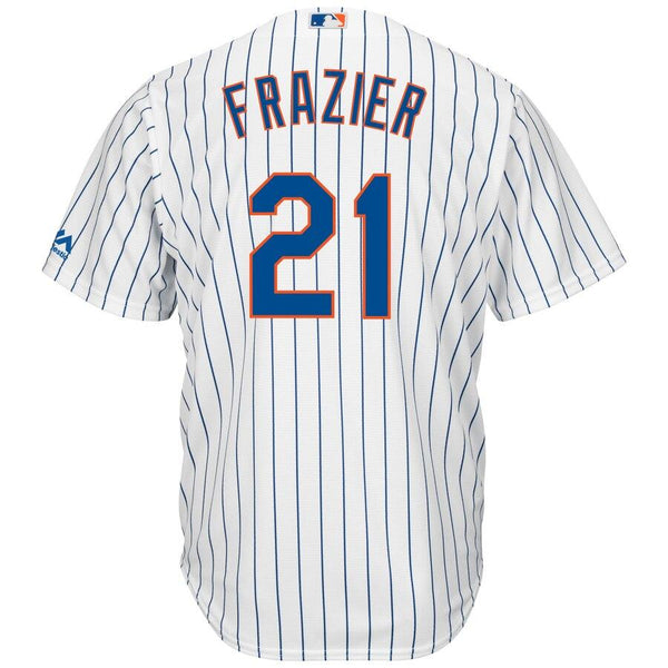 Todd Frazier New York Mets Majestic Official Cool Base Player Jersey – White/Royal 2019