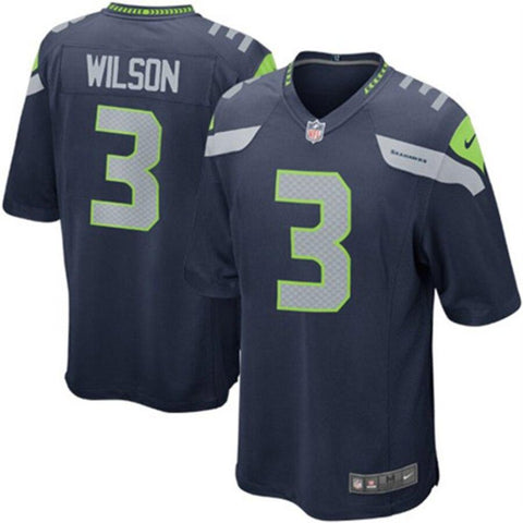 Russell Wilson Seattle Seahawks Youth Team Color Game Jersey - College Navy 2019