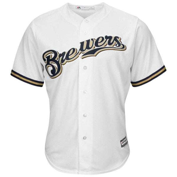Ryan Braun Milwaukee Brewers Majestic Home Official Cool Base Player Replica Jersey - White 2019