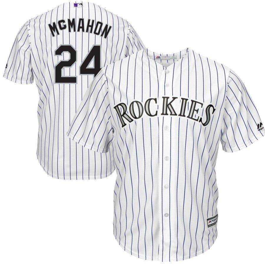 Ryan McMahon Colorado Rockies Majestic Home Cool Base Player Jersey - White 2019