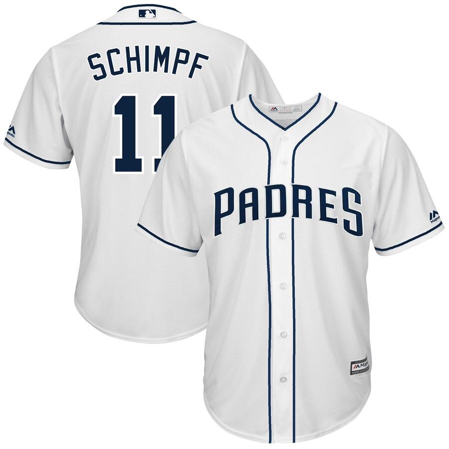 Ryan Schimpf San Diego Padres Majestic Home Cool Base Jersey - White 2019