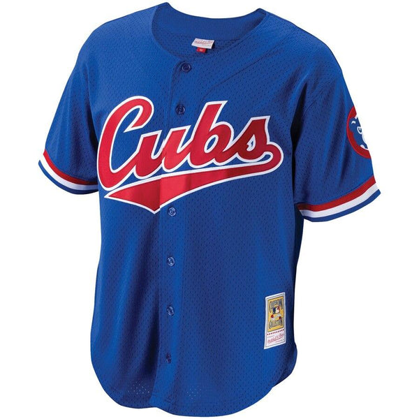 Ryne Sandberg Chicago Cubs Mitchell &amp; Ness Cooperstown Collection Mesh Batting Practice Button-Up Jersey – Royal 2019