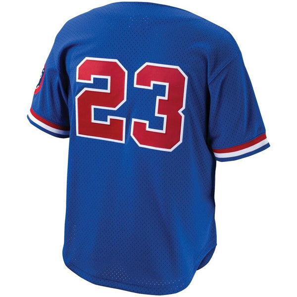 Ryne Sandberg Chicago Cubs Mitchell &amp; Ness Cooperstown Collection Mesh Batting Practice Button-Up Jersey – Royal 2019
