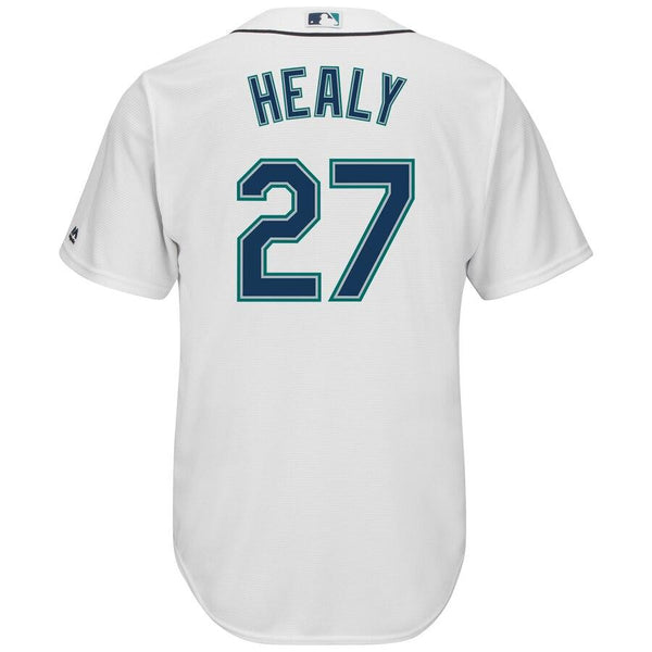 Ryon Healy Seattle Mariners Majestic Home Cool Base Player Jersey – White 2019
