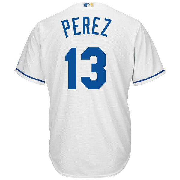 Salvador Perez Kansas City Royals Majestic Cool Base Player Jersey - White 2019