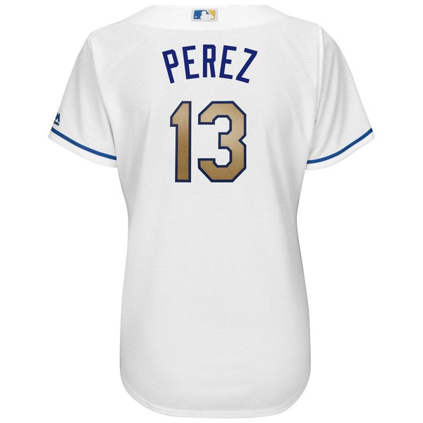 Salvador Perez Kansas City Royals Majestic Women's Home Cool Base Replica Jersey - White 2019