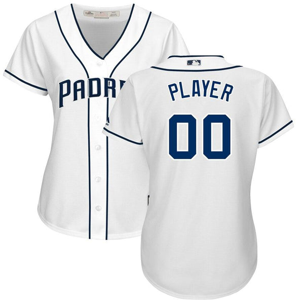 San Diego Padres Majestic Women's Cool Base Custom Baseball Jersey - White 2019