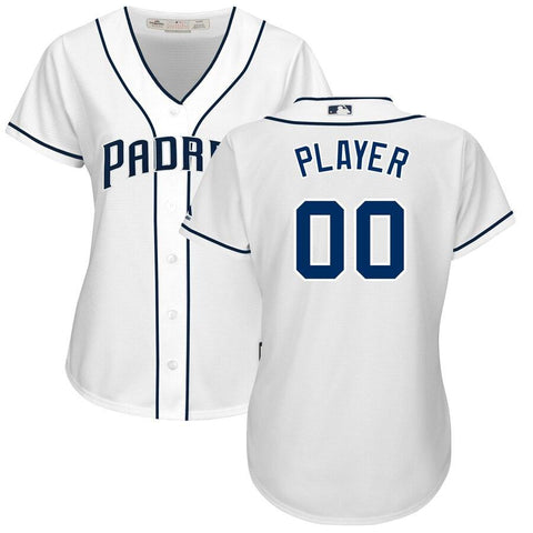 San Diego Padres Majestic Women's Cool Base Custom Baseball Jersey - White 2019