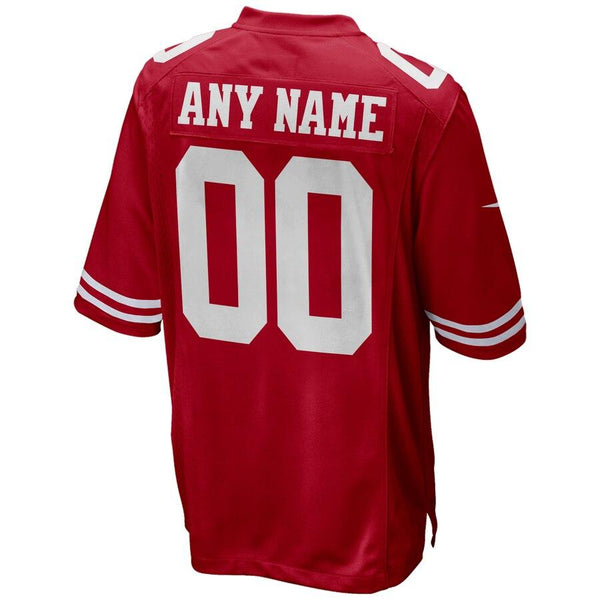 San Francisco 49ers Youth Custom Game Jersey – Red 2019