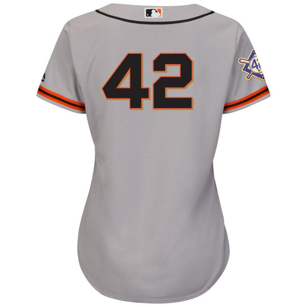 San Francisco Giants Majestic Women's 2019 Jackie Robinson Day Official Cool Base Jersey – Gray 2019