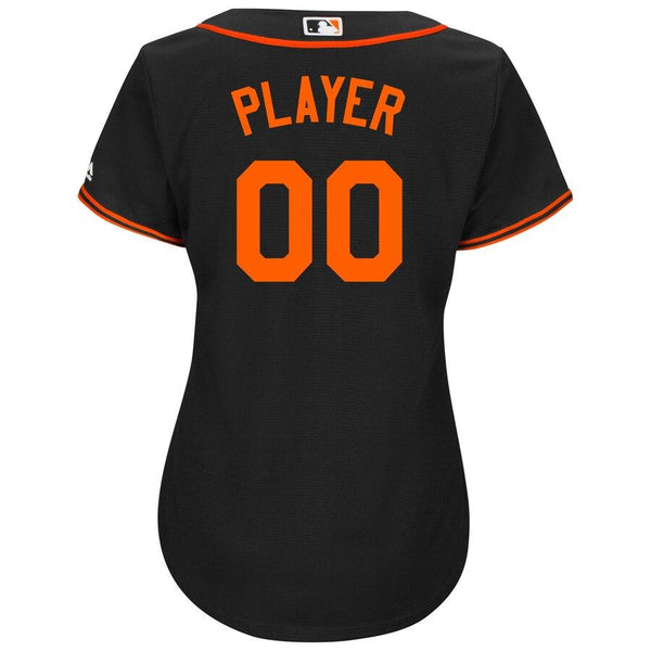San Francisco Giants Majestic Women's Alternate Cool Base Custom Jersey – Black 2019