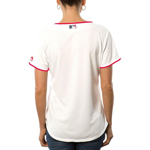 San Francisco Giants Majestic Women's Fashion Stars &amp; Stripes Cool Base Jersey - White 2019