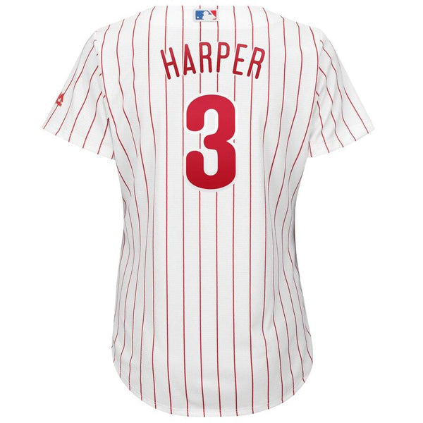 Bryce Harper Philadelphia Phillies Majestic Women's Home Cool Base Replica Player Jersey - White/Scarlet 2019