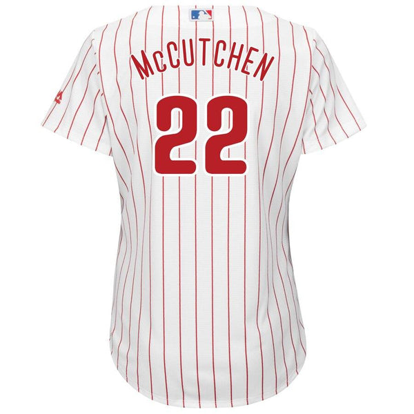 Andrew McCutchen Philadelphia Phillies Majestic Women's Cool Base Player Jersey - White/Scarlet 2019