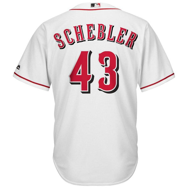 Scott Schebler Cincinnati Reds Majestic Home Cool Base Replica Player Jersey - White 2019