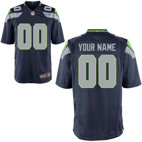 Seattle Seahawks Custom Team Color - Game Jersey – College Navy 2019