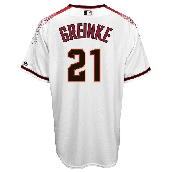 Zack Greinke Arizona Diamondbacks Majestic Official Cool Base Player Jersey - White/Sedona Red 2019