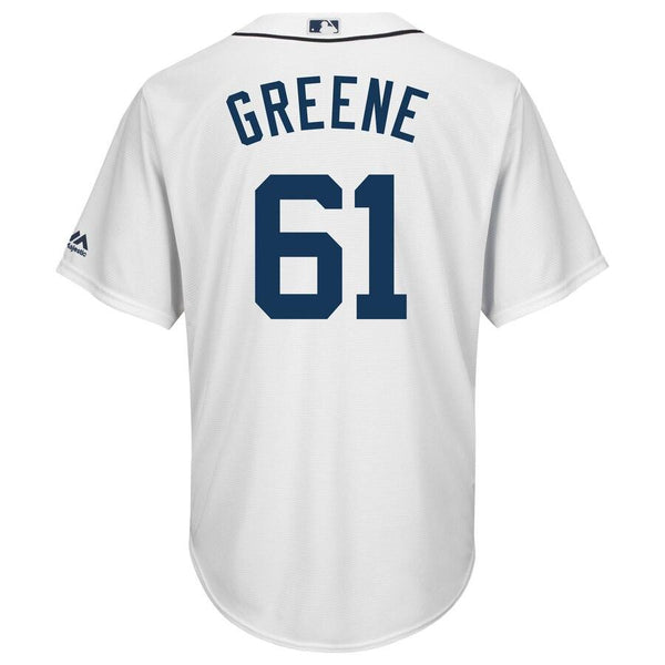 Shane Greene Detroit Tigers Majestic Home Cool Base Player Jersey – White 2019