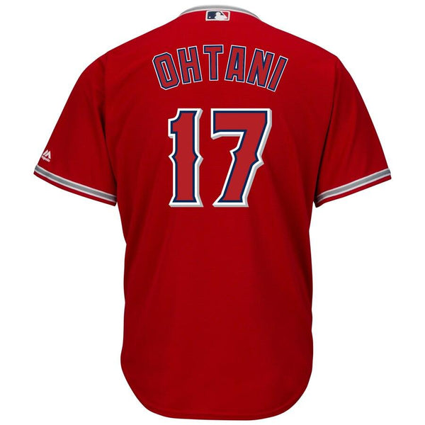 Shohei Ohtani Los Angeles Angels Majestic Alternate Official Cool Base Replica Player Jersey - Scarlet 2019