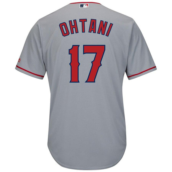 Shohei Ohtani Los Angeles Angels Majestic Cool Base Player Jersey – Gray 2019
