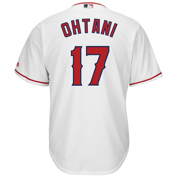 Shohei Ohtani Los Angeles Angels Majestic Official Cool Base Player Jersey – White 2019
