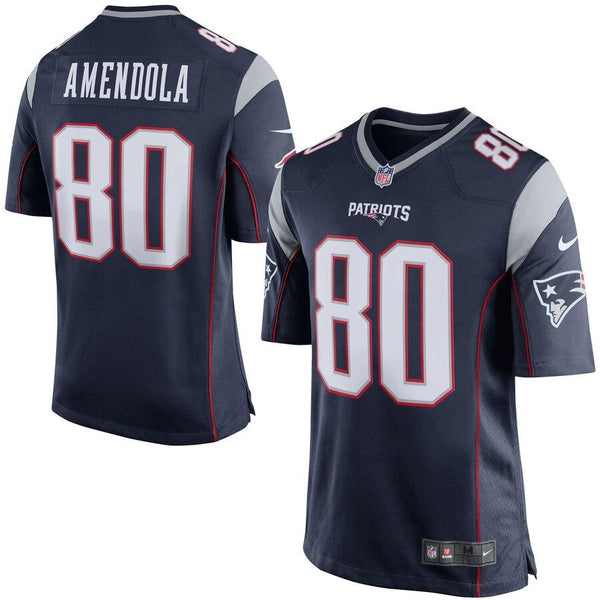 Danny Amendola New England Patriots Game Jersey - Navy Blue/Silver 2019