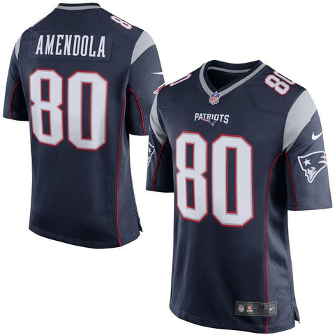 Danny Amendola New England Patriots Game Jersey - Navy Blue/Silver 2019