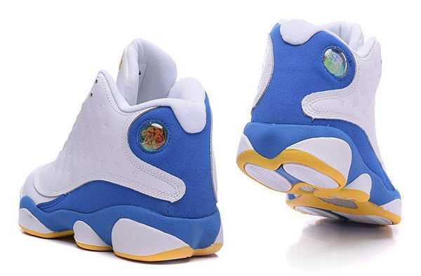 Nike Air Jordan Men 13 Retro White/Blue/Yellow Basketball Men Size US 7 - 13