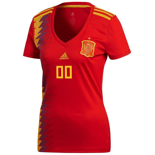 Spain National Team Women's World Cup Home Replica Custom Jersey – Red 2019