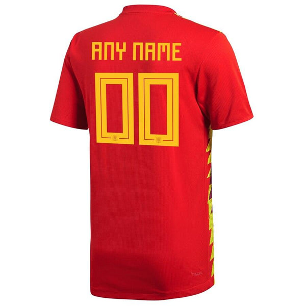 Spain National Team World Cup Home Custom Jersey – Red 2019