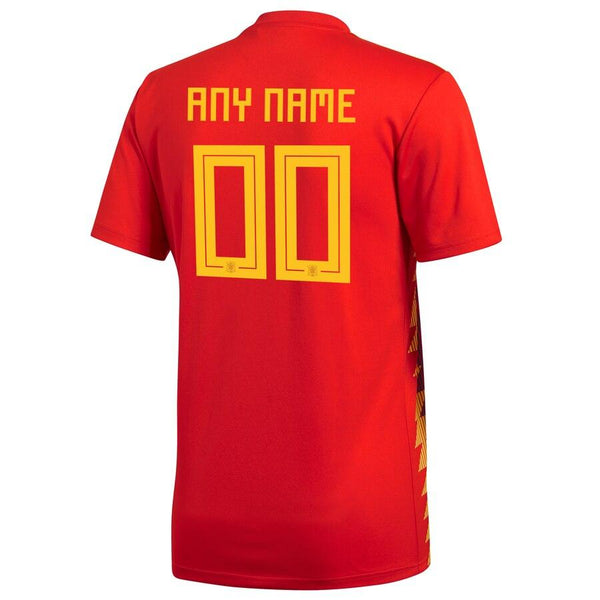 Spain National Team Youth Home Replica Custom Jersey - Red 2019