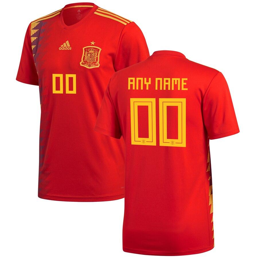Spain National Team Youth Home Replica Custom Jersey - Red 2019