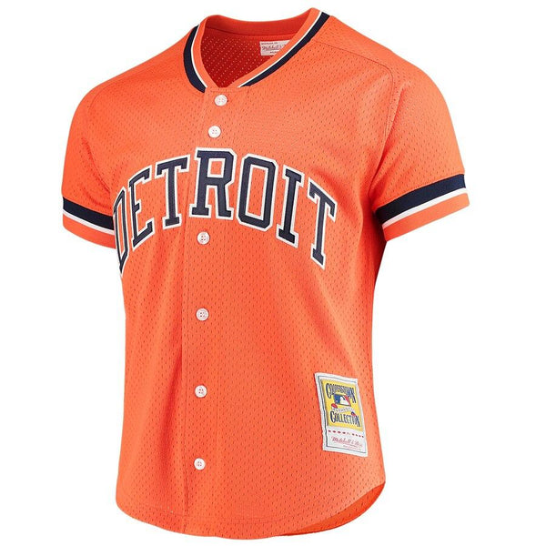 Sparky Anderson Detroit Tigers Mitchell &amp; Ness Fashion Cooperstown Collection Mesh Batting Practice Jersey - Orange 2019