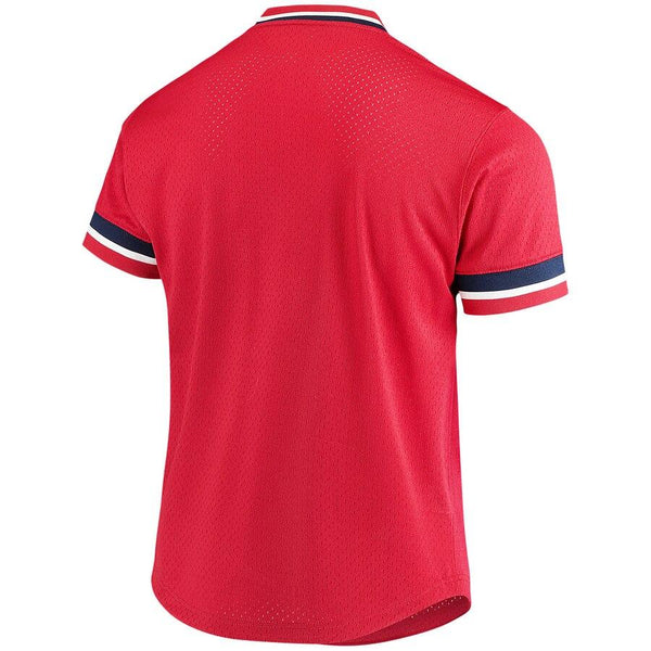 St. Louis Cardinals Mitchell &amp; Ness Mesh V-Neck Jersey – Red 2019