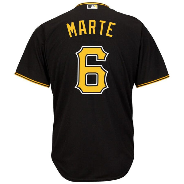Starling Marte Pittsburgh Pirates Majestic Alternate Official Cool Base Player Replica Jersey - Black 2019