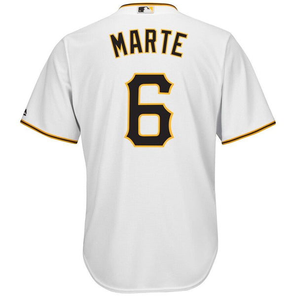 Starling Marte Pittsburgh Pirates Majestic Cool Base Player Jersey - White 2019