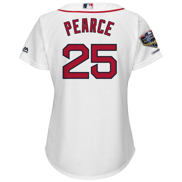 Steve Pearce Boston Red Sox Majestic Women's World Series Champions Home Cool Base Player Jersey – White 2019