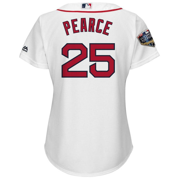 Steve Pearce Boston Red Sox Majestic Women's World Series Cool Base Player Jersey – White 2019